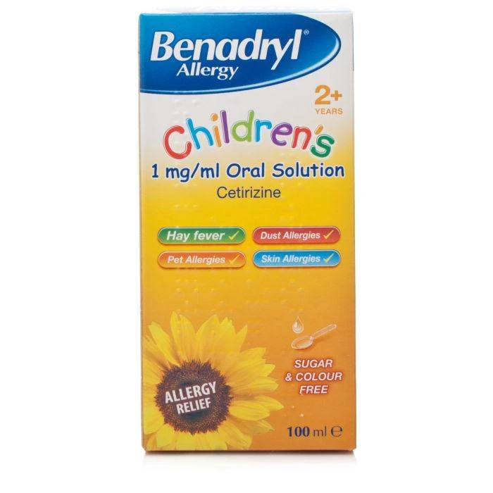 Benadryl Allergy Relief 1mg Solution Childrens 100ml 3 Benadryl Allergy Relief 1mg Solution Childrens 100ml