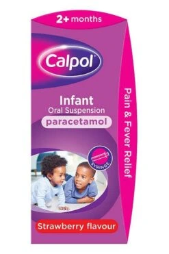 Calpol Infant Suspension, Paracetamol Medication, For 2+ Months, Strawberry Flavour