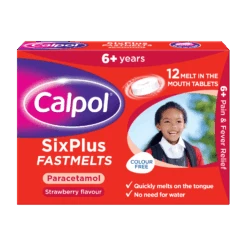 Calpol SixPlus Fast Melts Strawberry Flavour Tablets Pack Of 12
