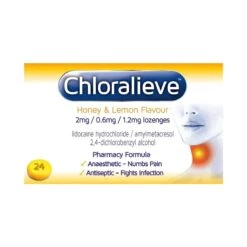 Chloralieve Honey & Lemon Lozenges Pack Of 24
