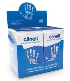 Clinell Antibacterial Hand Wipe Pack Of 100