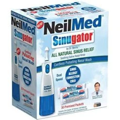 Neilmed Sinugator Cordless Pulsating Nasal Wash & 30 Pre-Mixed Packets