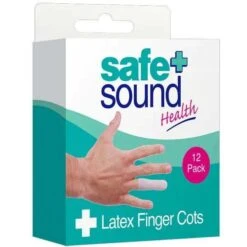 Safe & Sound Latex Finger Cots Pack Of 12