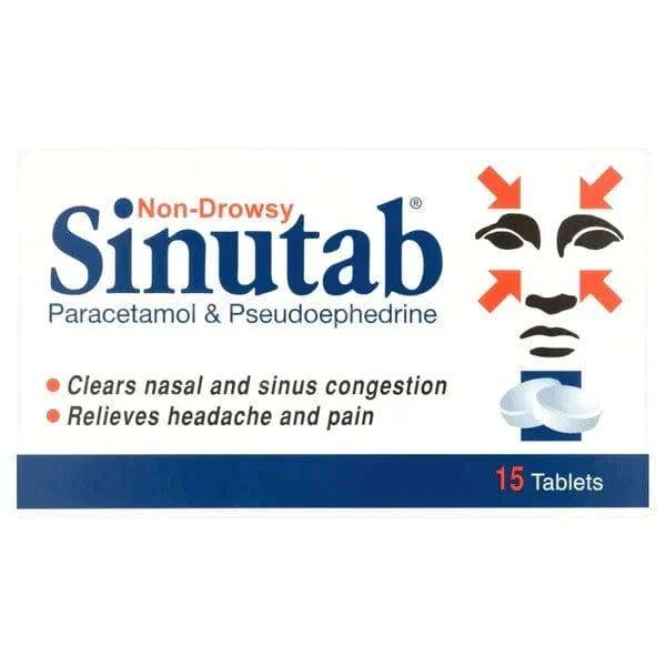 Sinutab Tablets Non-drowsy Pack Of 15 3 Sinutab Tablets Non-drowsy Pack Of 15