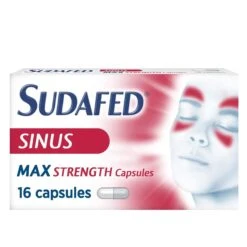Sudafed Sinus Max Strength Capsules Pack Of 16